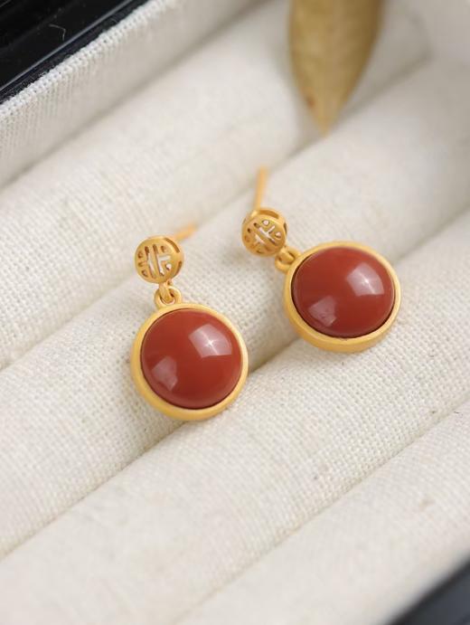 福气满满 南红耳钉 CF 商品图0