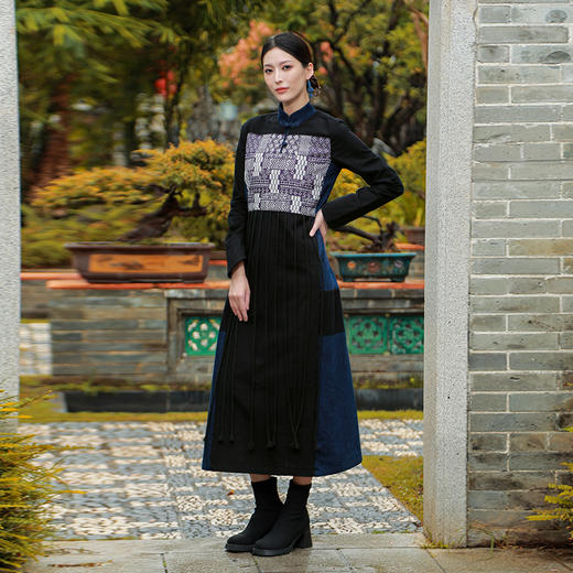 天路印花拼接礼服连衣裙 | 杨丽萍老师同款 | 经典款 商品图7