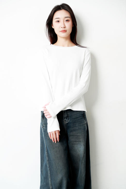 基本款打底衫，显瘦且好看。可以焊在身上瑜伽训练长袖女C111258 商品图0