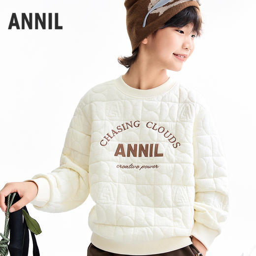 【实体店同款】男女童圆领长袖卫衣冬季新款安奈儿童装AM541424 商品图1