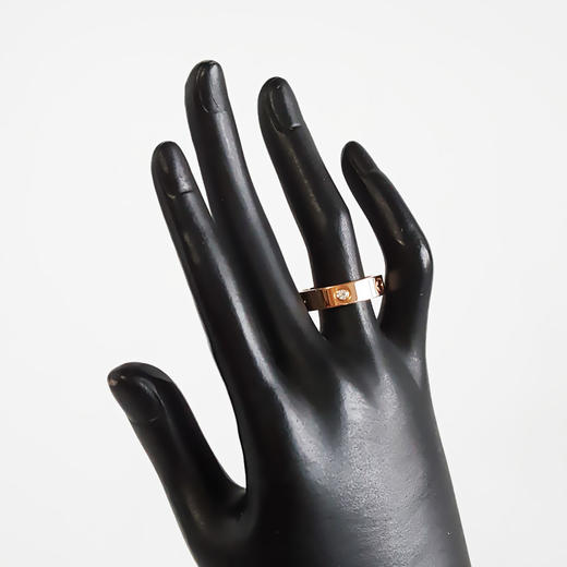 【95新】Cartier卡地亚LOVE系列B4087564 18K玫瑰金宽版三钻戒指64圈号 现售价：11500元！  191025TJ54 商品图5