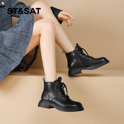 【加绒保暖】星期六经典简约时尚马丁靴SSD4118T6N 商品图2