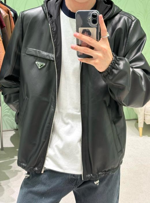男款双面穿尼龙皮革夹克外套he020 商品图7