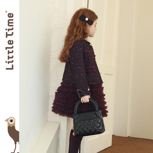 littletime女童外套2025秋冬新款儿童韩版小香风亮片百搭上衣 商品图2