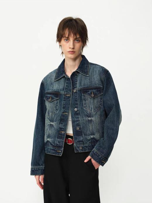 Evistub girls/E-5QWT1240/酵洗扎花重工艺牛仔夹克 商品图2