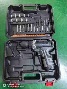 【货号02308】有刷16.8V锂电钻机头【不含电池充电器】套盒包装袋钻头批头套筒软轴