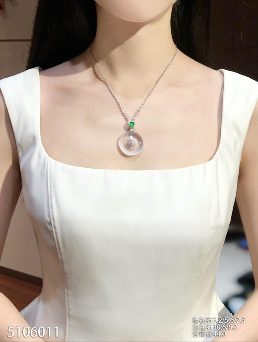 玻璃种平安扣素件吊坠【5106011】具体价格微信咨询 商品图4