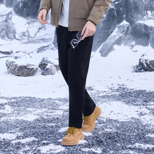 半身缘男裤 冬季运动宽松直筒休闲裤254201U10330114 商品图2