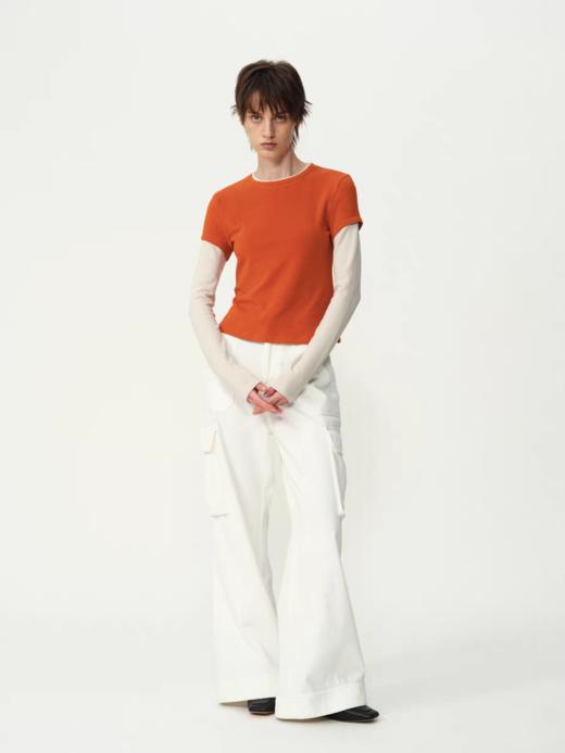 Evistub girls/E-5DCX1319/美式拼接假两件打底长袖 商品图1