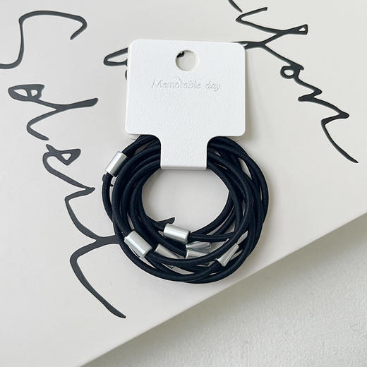 韩版气质金属圆管小皮筋高弹力头绳（8个）-纪念日百货门店同款167095081 商品图1