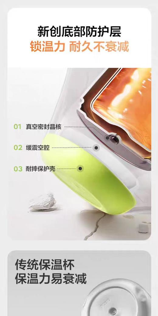 babycare猫头鹰保温杯300ml-450ml光电青/未来暮黄/BBC-16821/BBC-16838/BBC-16845/BBC-16852 商品图6