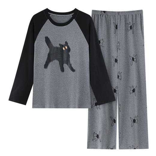 希燕茵秋季带胸垫睡衣女士长袖长裤免穿内衣文胸家居服套装居家可外穿XY0008★ 商品图5