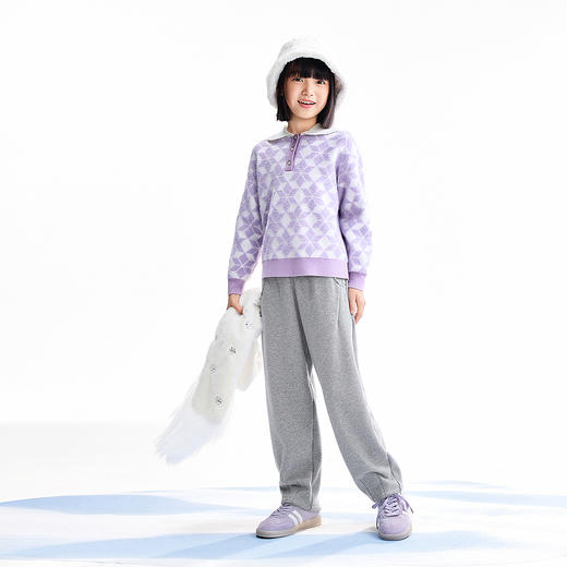 【实体店同款】女童翻领针织衫冬季新款安奈儿童装AG544063 商品图3