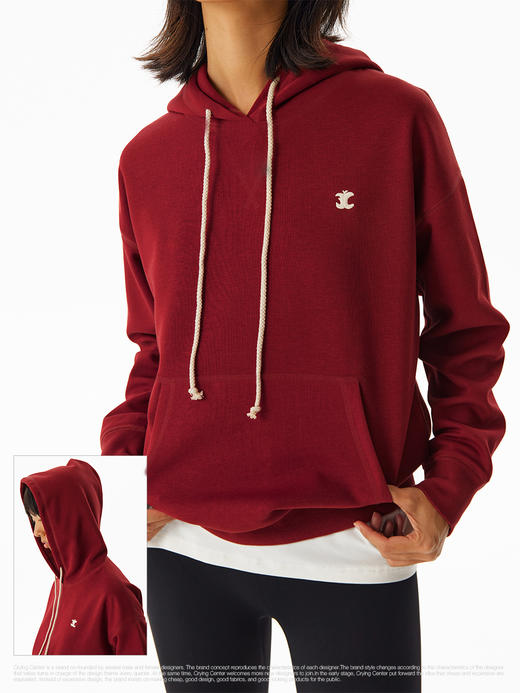 CryingCenter 合身苹果刺绣连帽卫衣 哭喊中心 商品图4