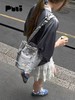 4楼Eubelle欧蓓 puui原创生活单肩包银色手提包 可爱蝴蝶结通勤水桶包ins 活动价：169元 商品缩略图2