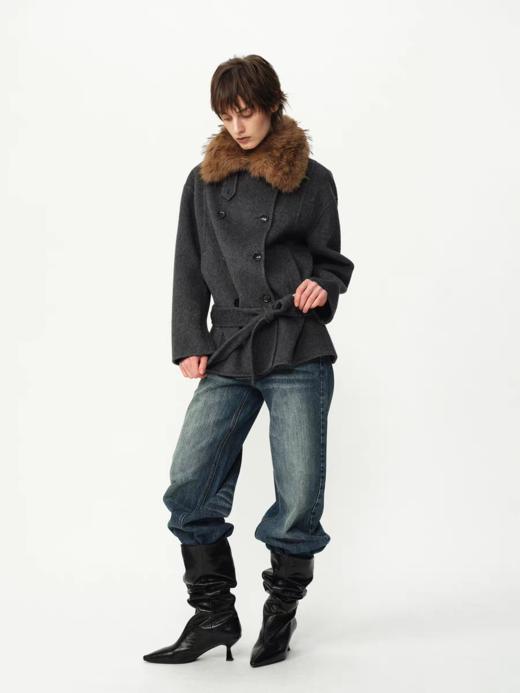 Evistub girls/E-5DCK1415/复古竹节猫须做旧牛仔裤 商品图3