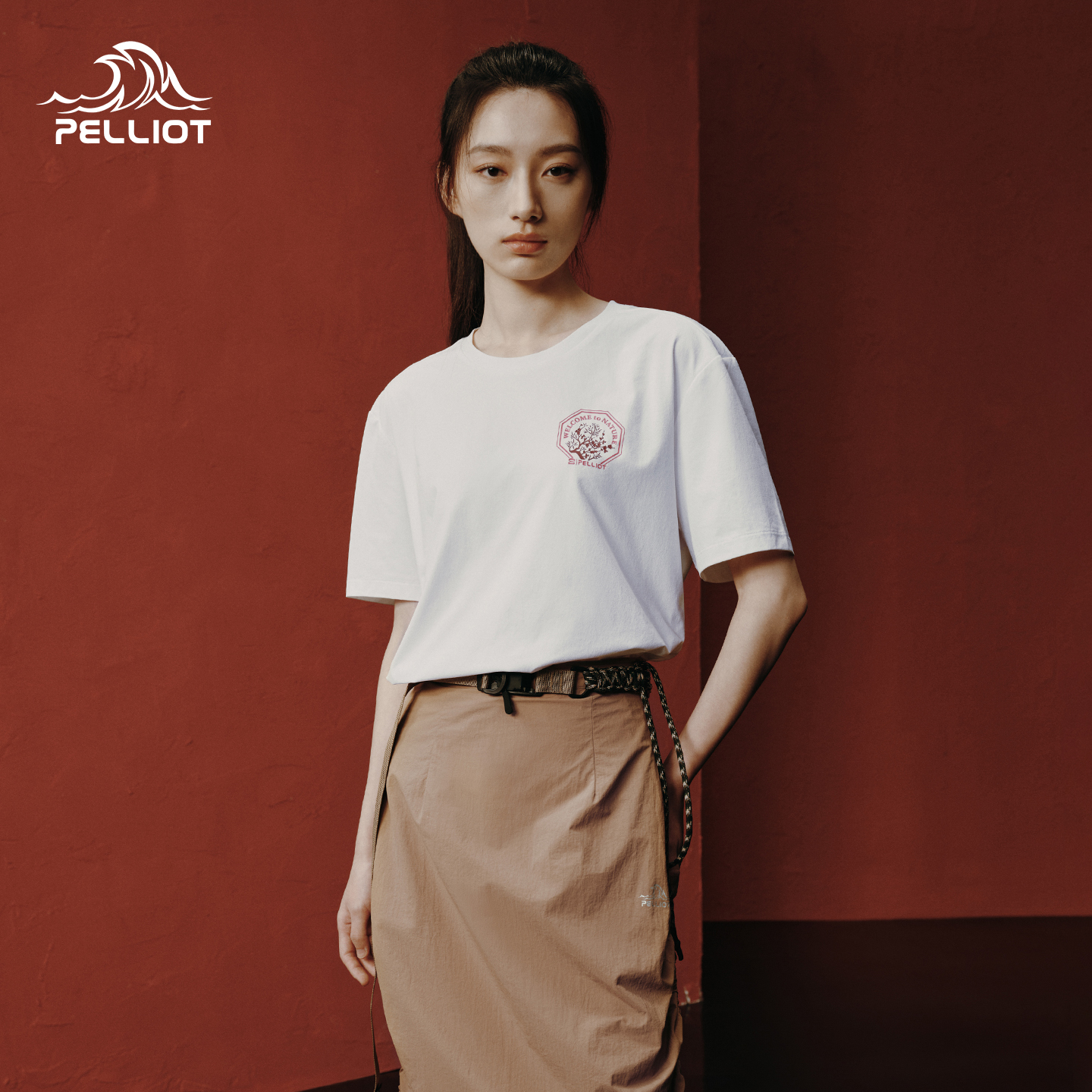 伯希和户外速干T恤女Polygiene运动透气防晒短袖上衣男抗菌半袖