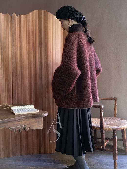 Boboutic 25AW 莓果格纹羊毛短外套 商品图1