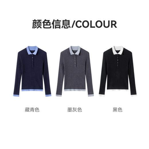 【5天左右发货】Grace&Glam MIU系风羊毛复古绞花假两件针织衫 商品图7