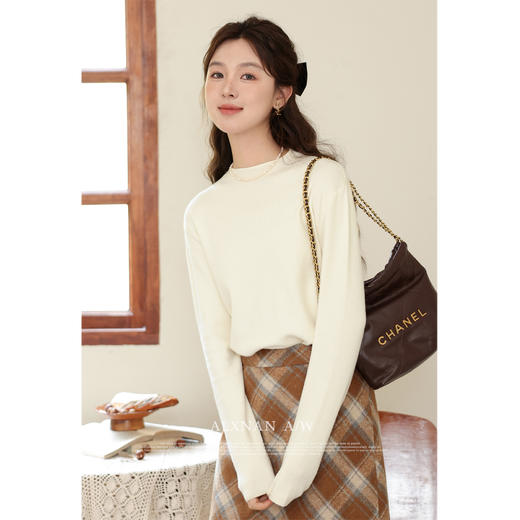 鹿向南《心动循环》内搭针织衫女新款冬季毛衣加绒打底衫长袖上衣 商品图3