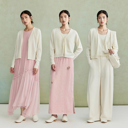 【林栖设计小店】（现货）澳毛外套镂空手钩花边钉珠轻中式2026早春新款毛织上衣女1961048 商品图2