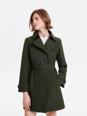 【春上新】【9.5折】2楼AIGLE艾高2024早秋新品GORE-TEX防风防雨透汽长款风衣女夹克外套吊牌价4200现价3990