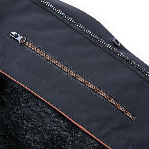 【水貉毛领&兔毛皮内胆】圣得西2025冬季新款男士保暖修身派克服 商品图13