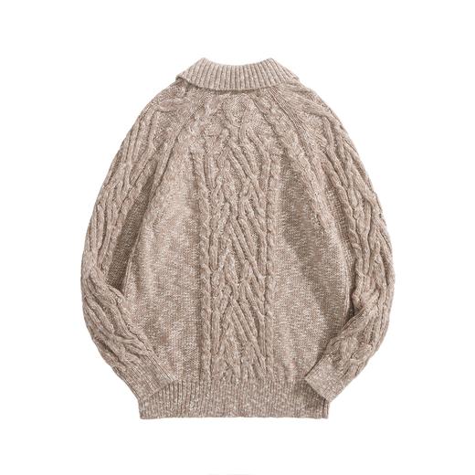 男款插肩袖粗针织马球衫毛衣zh006 商品图1