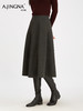 【八片剪裁】阿菁娜冬季新款八片剪裁羊毛伞裙桑蚕山羊绒遮胯显瘦A字廓形F30D213012 商品缩略图1