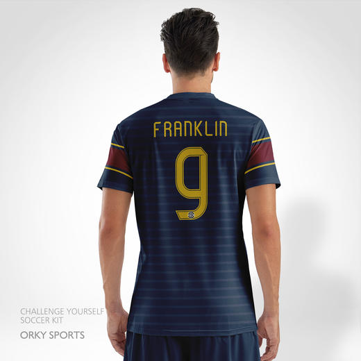 orky沃恺足球服套装男定制组队光板足球衣成人训练服比赛运动队服 商品图3