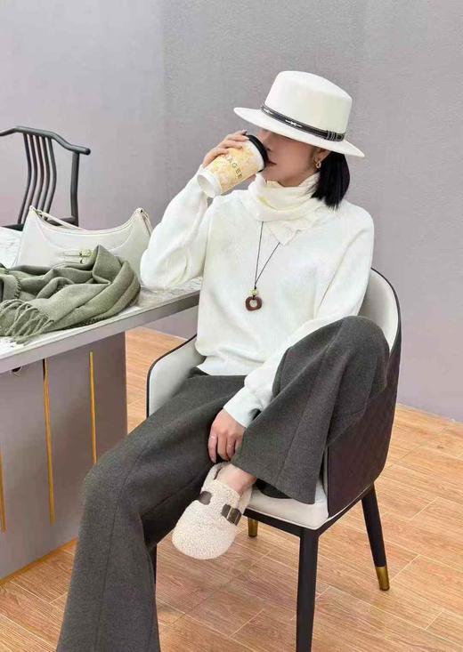 H5MZ31226#可拆围脖款慵懶感针织衫 商品图0