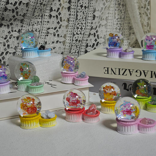 狐狐秘晶星座水晶球盲盒创意晶石装饰摆件-纪念日百货门店同款167447875 商品图2