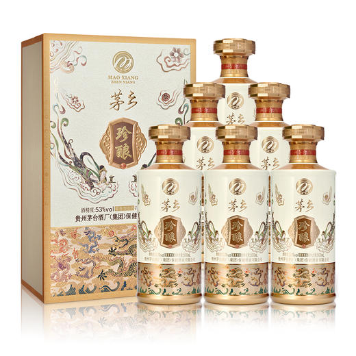 【自营】贵州茅台茅乡酒 茅乡珍酿贵州茅台集团酱香型白酒53度500ml送礼盒宴请 53度 500mL 6瓶 象牙白 商品图0