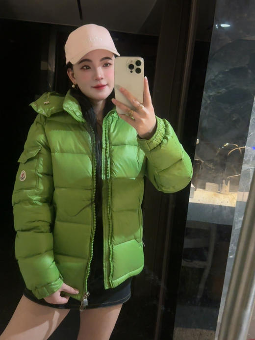 Mon&clerMaire系列 纯色可脱卸帽宽松拉链长袖羽绒服 商品图7