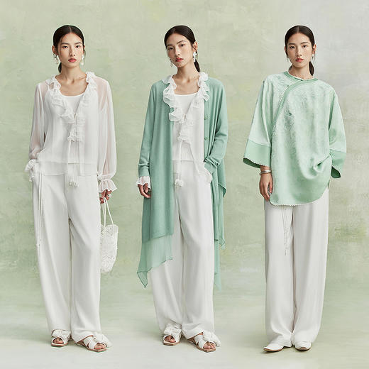 【林栖设计小店】（现货）醋纤镰刀裤子复古百搭气质宽松显瘦2026早春新款阔腿裤女1961109 商品图2