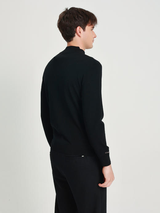 callisto咖色羊毛混纺中领毛衣 商品图14