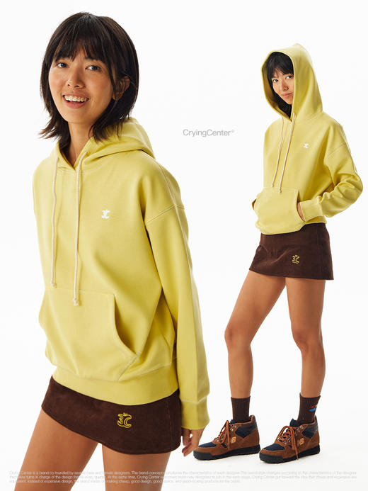 CryingCenter 合身苹果刺绣连帽卫衣 哭喊中心 商品图3