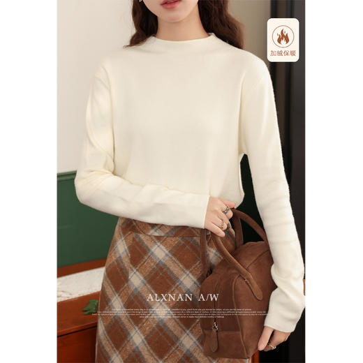 鹿向南《心动循环》内搭针织衫女新款冬季毛衣加绒打底衫长袖上衣 商品图4