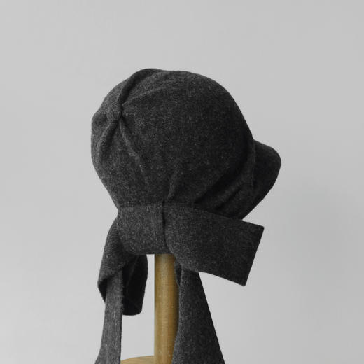 Kreuzzz 25AW 蓝色/卡其色/深灰色/米白色羊毛Lumi蝴蝶结窄檐软帽 商品图7