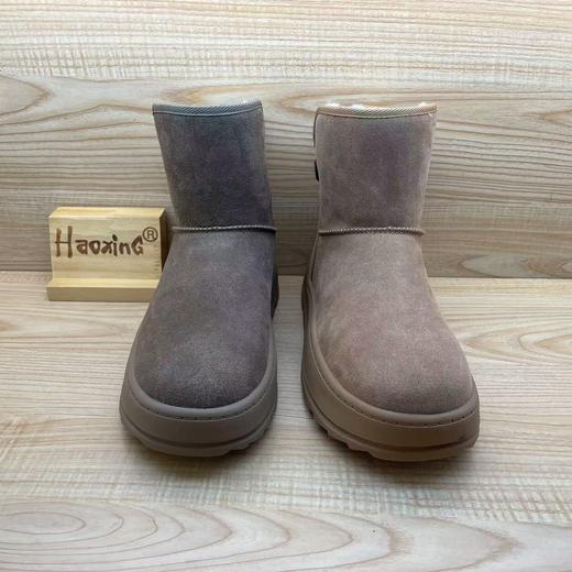 豪行2024年冬季新品时尚休闲真皮加绒雪地女靴24430572M 商品图3