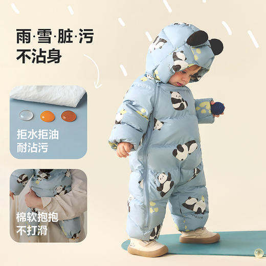 【三防】迷你巴拉羽绒连体衣婴儿衣服宝宝萌趣爬服加厚新款 商品图3
