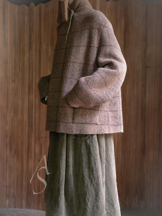 Casey Casey 25AW 橄榄色/灰粉色GHOST丝绒半裙 商品图9