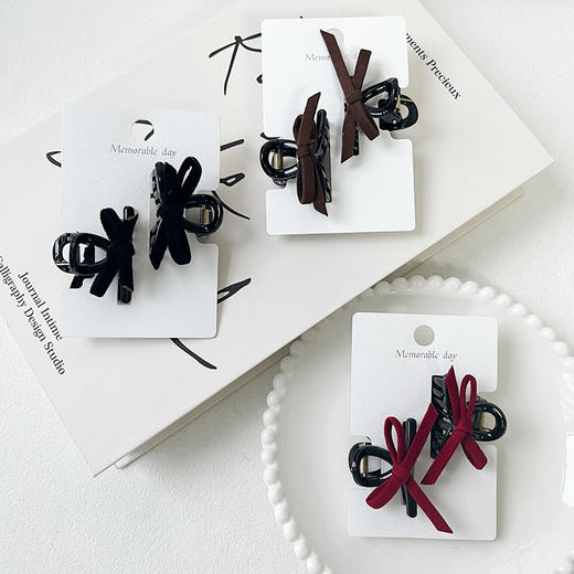 简约经典蝴蝶系带结对抓夹发饰-纪念日百货门店同款167395171 商品图0