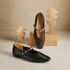 千百度低跟手抓皮羊皮玛丽珍鞋女浅口舒适轻便平底鞋A25425182 商品缩略图1