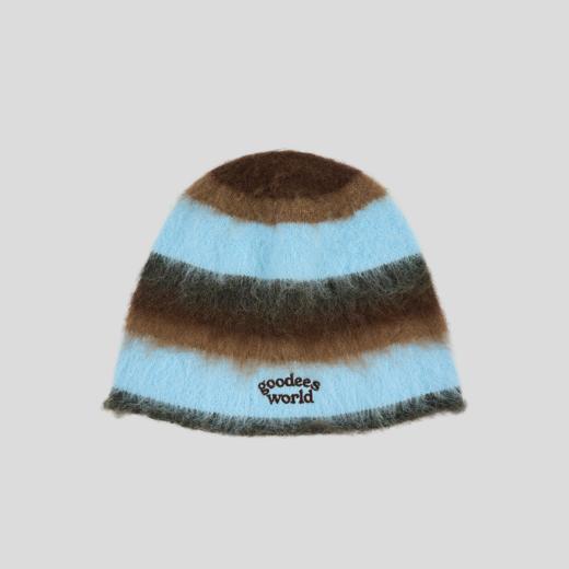 GOODBAI GOODEES刺绣logo条纹撞色针织帽 商品图3