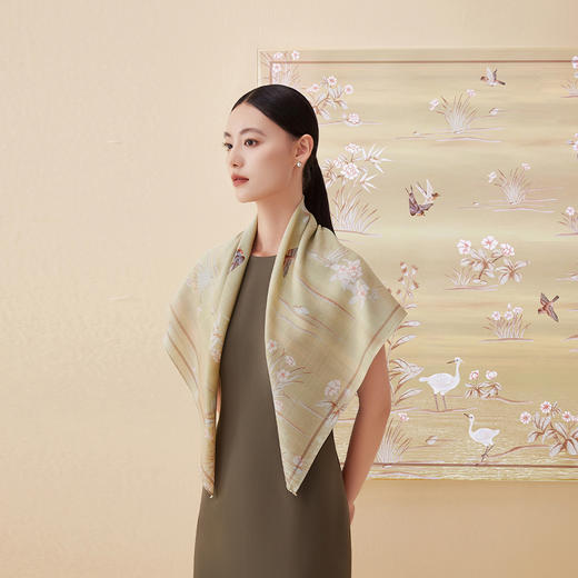 万事利“十二花神”丝羊毛围巾 商品图1
