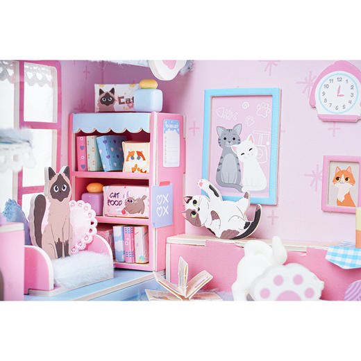 DIY手作毛绒小屋猫咪趣玩屋玩具-纪念日百货门店同款167193684 商品图3