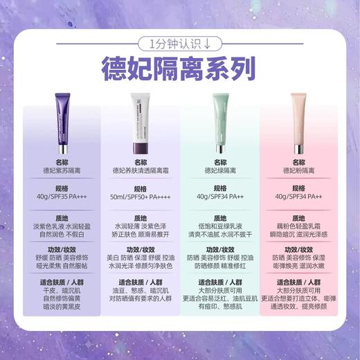 德妃紫苏隔离霜 防晒妆前乳遮瑕二合一干皮素颜霜 商品图1