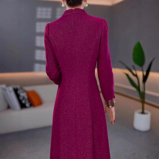 QYM 新中式刺绣连衣裙围巾款时尚裙 商品图2