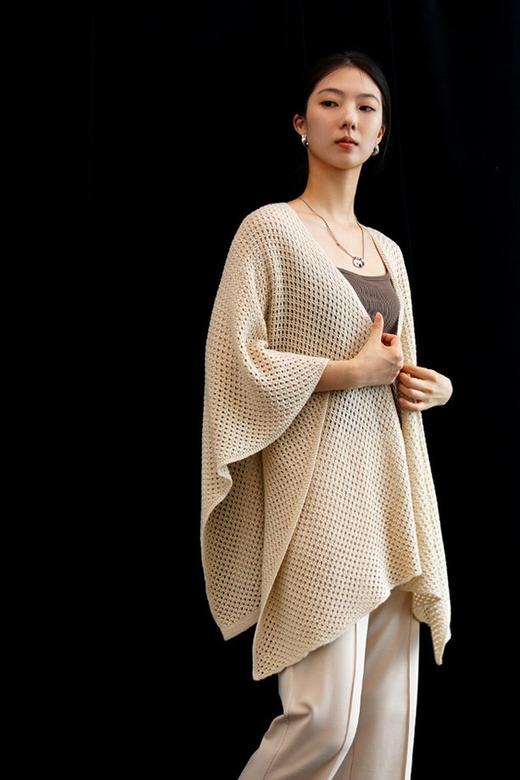 ELLA JADE 高级优雅感杏色时髦针织披肩外套 21415 商品图5